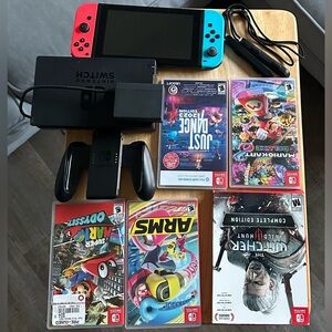 Nintendo Switch Neon Red and Blue Console